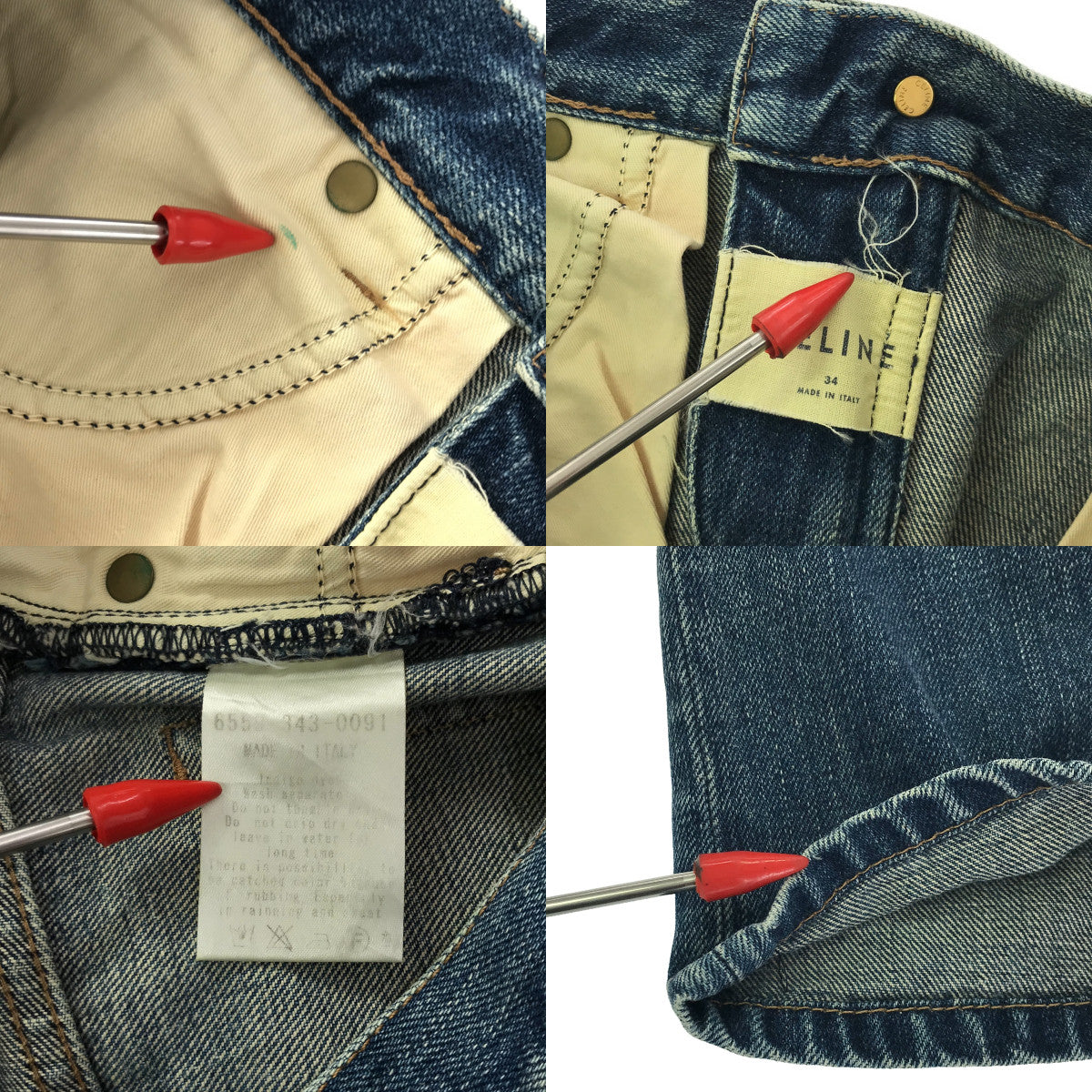 CELINE | Triomphe denim pants | 34 | Indigo | Women's