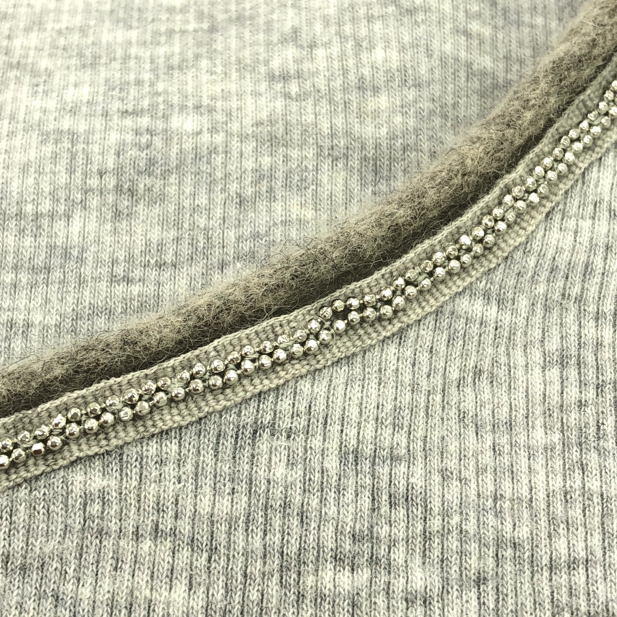FABIANA FILIPPI | Bejeweled crew neck top | XS | Grey | Women's