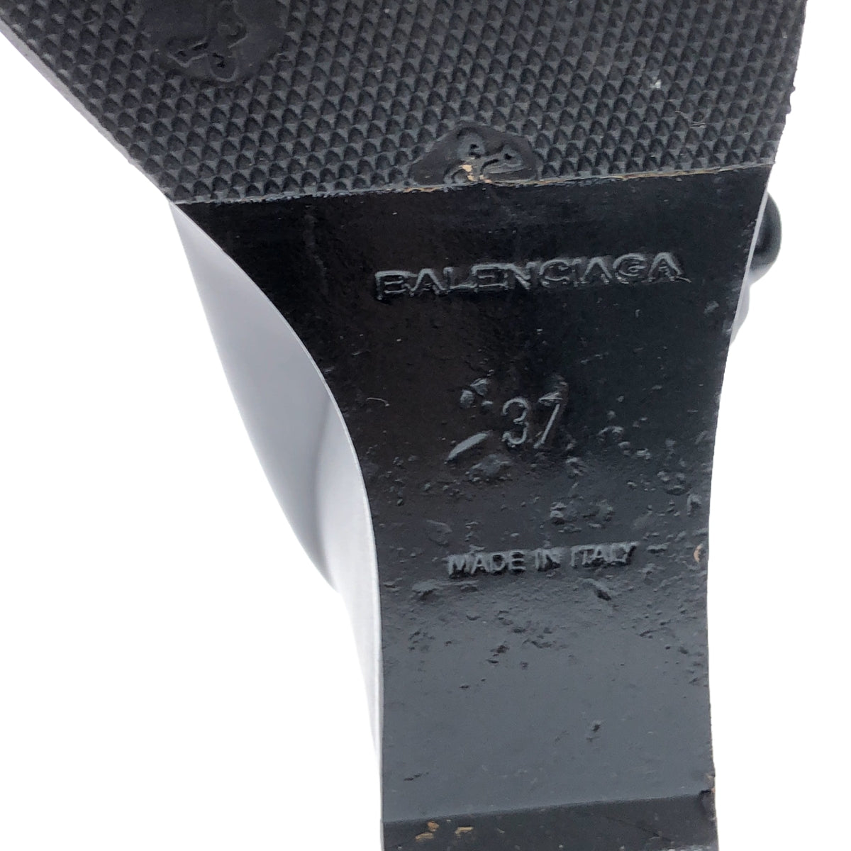【美品】 BALENCIAGA / バレンシアガ | Leather Knee High Wedge Boot / レザー ロングブーツ | 37 | ブラック | レディース