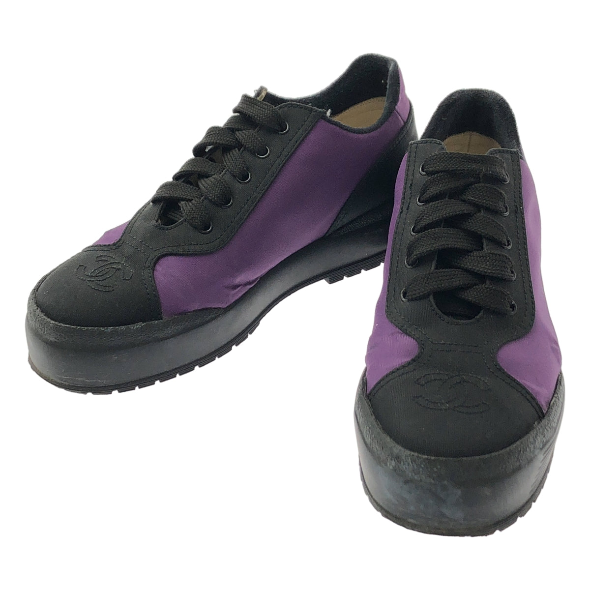 CHANEL / シャネル | ココマーク ロゴ バイカラー ローカット