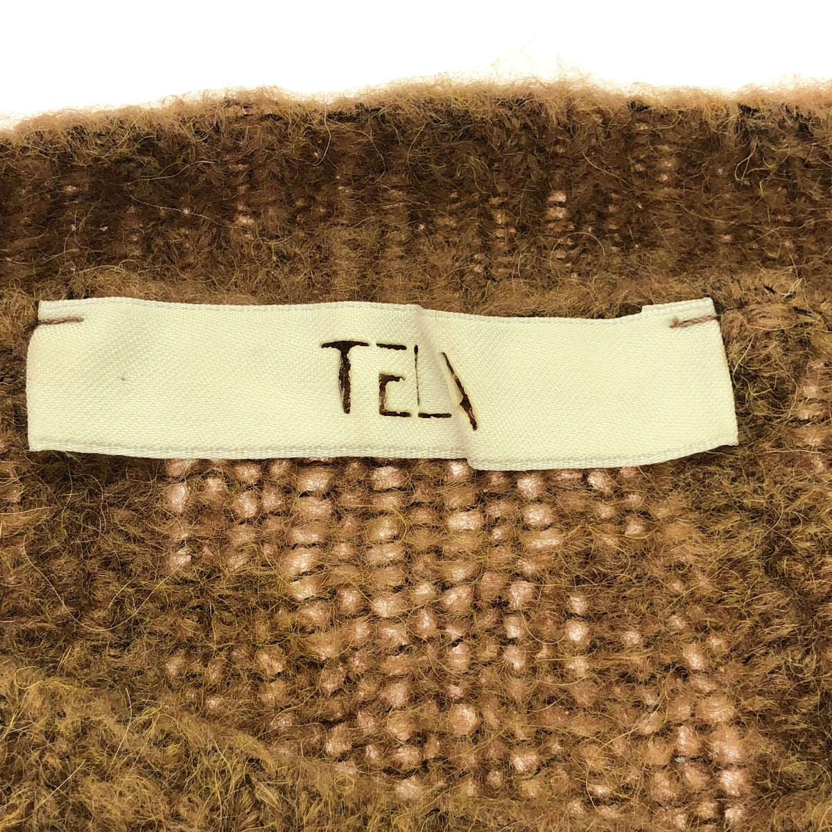 TELA / テラ | ウール ニット プルオーバー | S | ブラウン | レディース