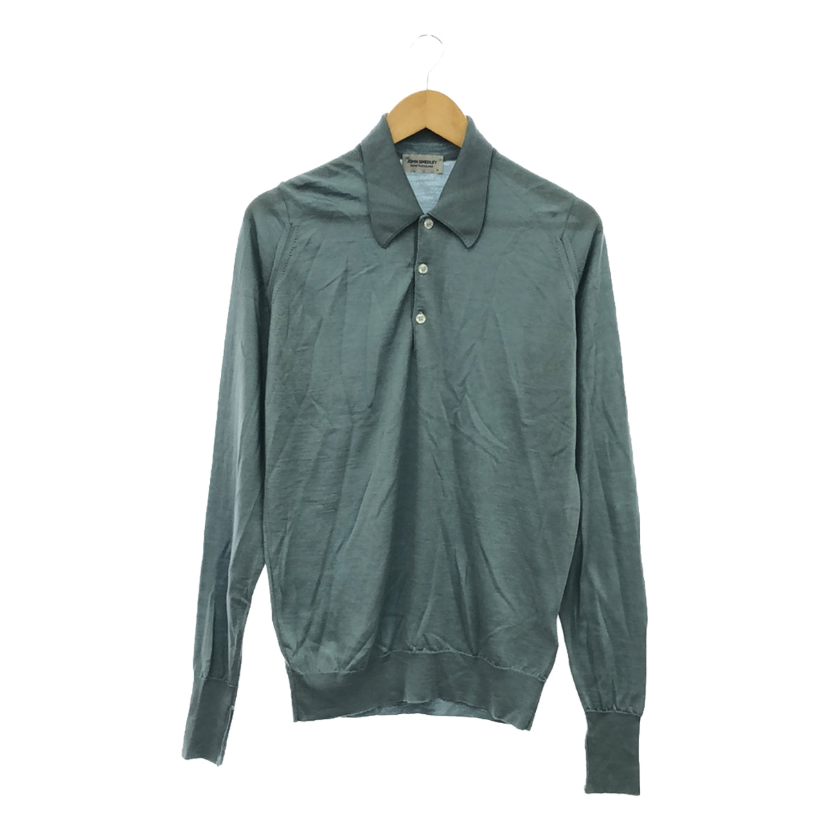 JOHN SMEDLEY / ジョンスメドレー | DORSET メリノウール 30G 長袖 ニットポロシャツ | M | ブルー系 | メ – KLD