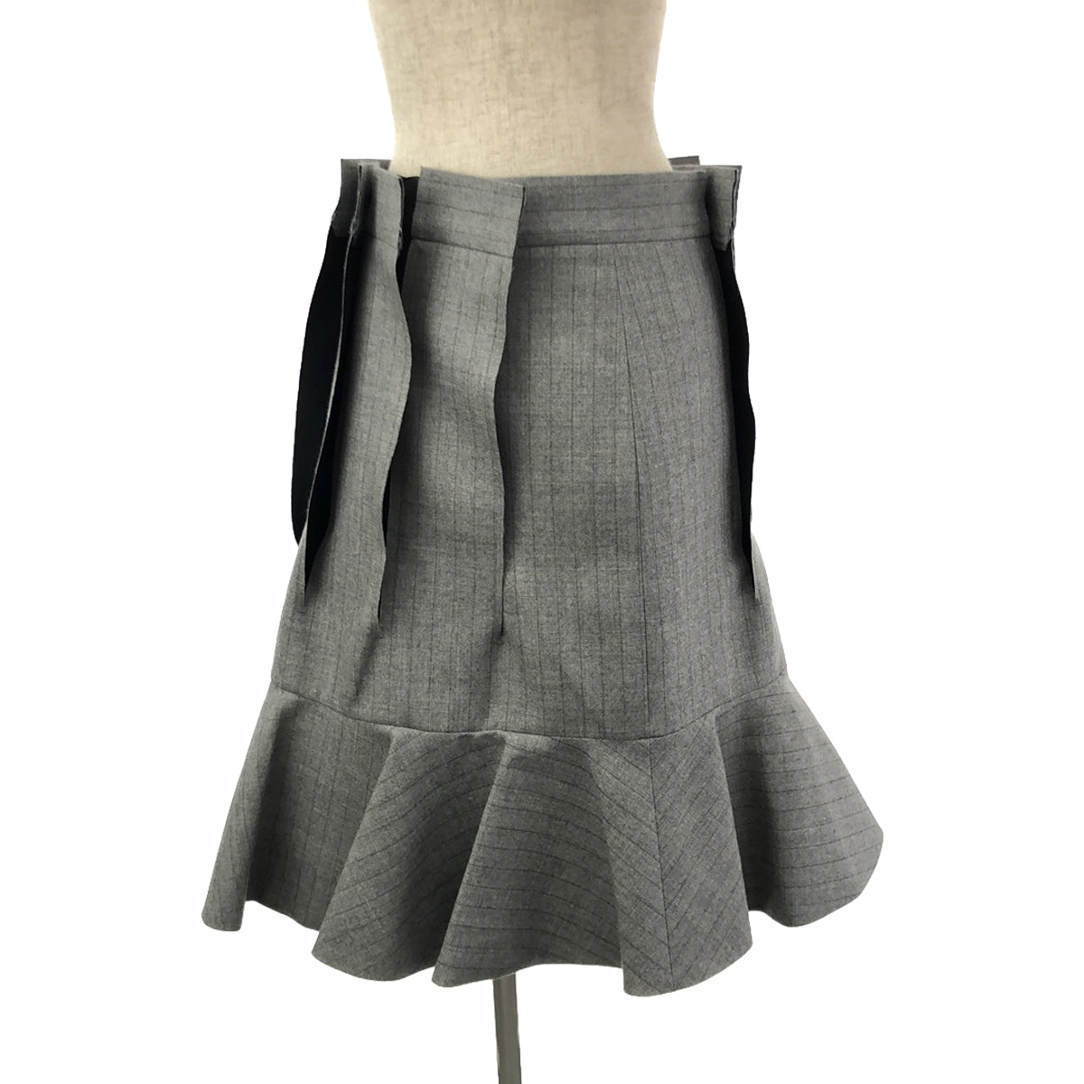 sacai / サカイ | 2023AW | Wool Melton Stripe Skirt ウールメルトン ...
