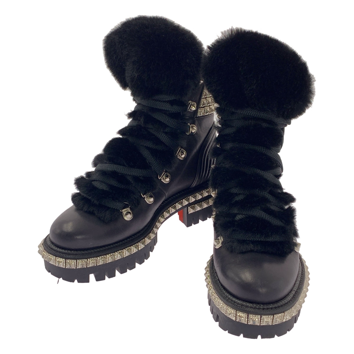 CHRISTIAN LOUBOUTIN クリスチャン・ルブタン スタッズ ロングブーツ