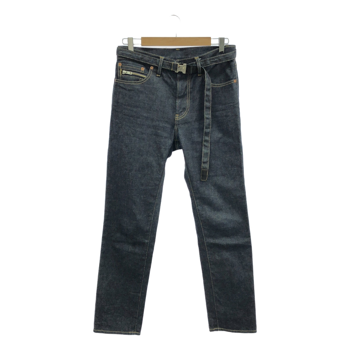 sacai / サカイ | 2023SS | Slim Tapered Denim Pants ベルテッド スリム テーパード デニムパンツ | 1 | インディゴ | メンズ