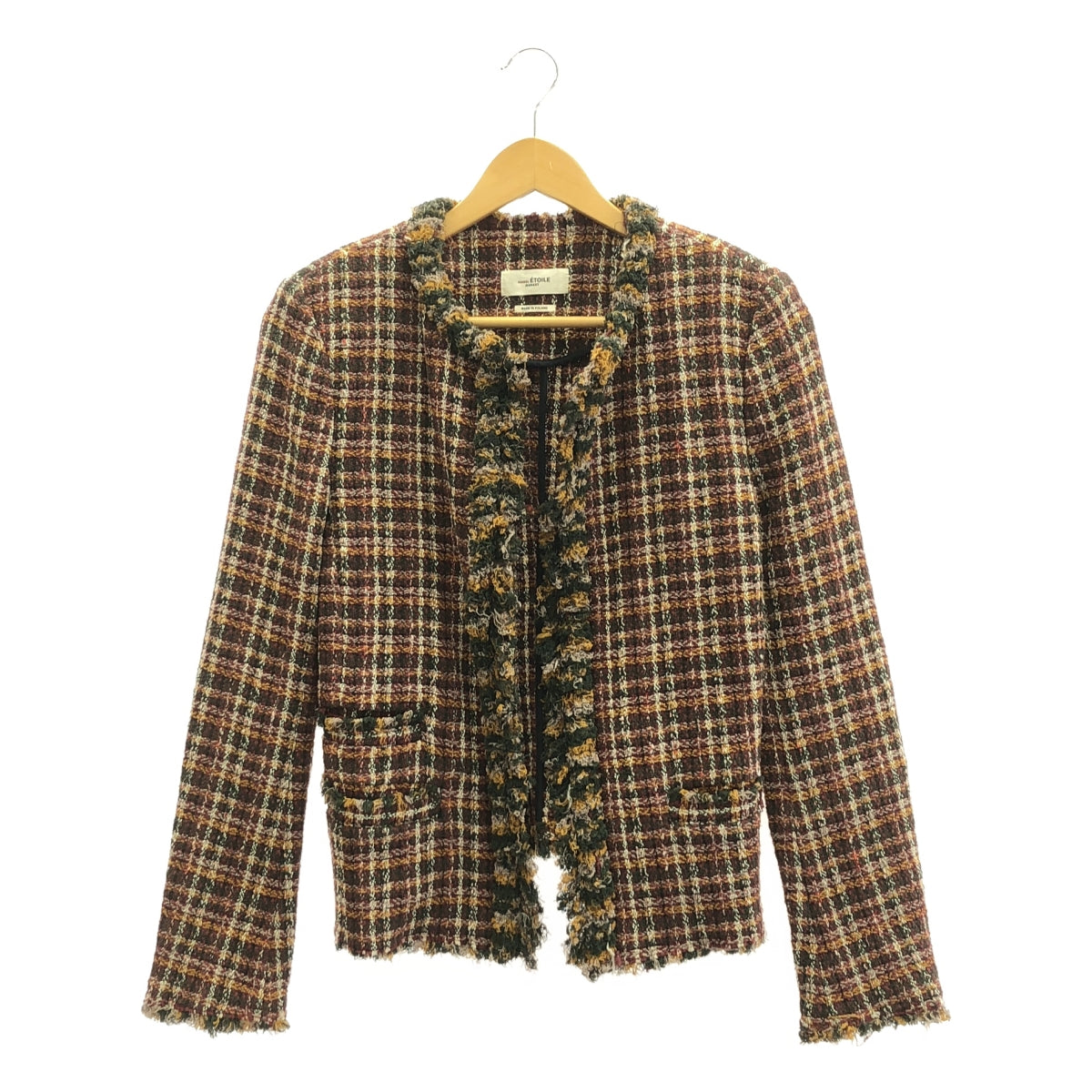 ISABEL MARANT ETOILE | Tweed collarless jacket | 34 | Women's