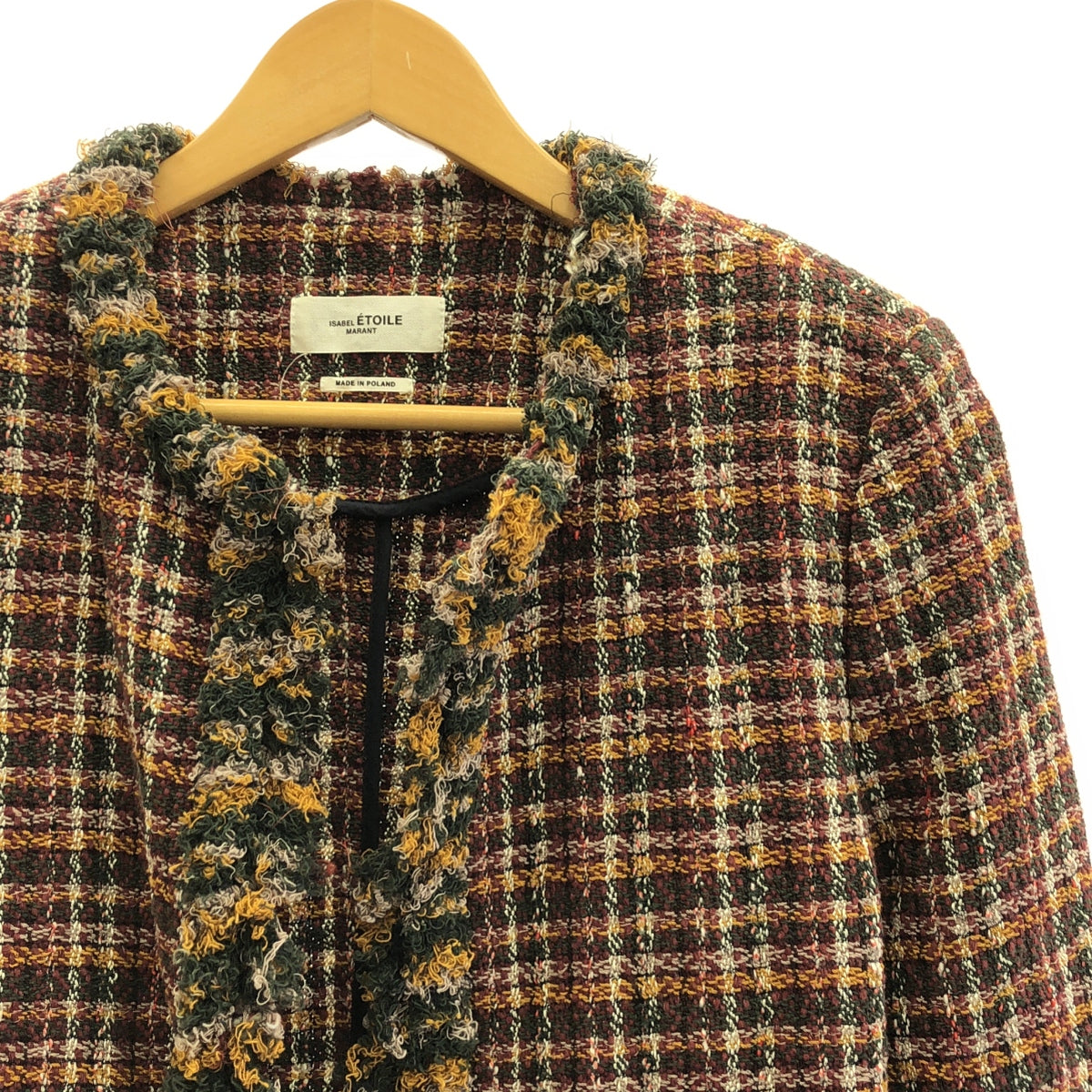 ISABEL MARANT ETOILE | Tweed collarless jacket | 34 | Women's