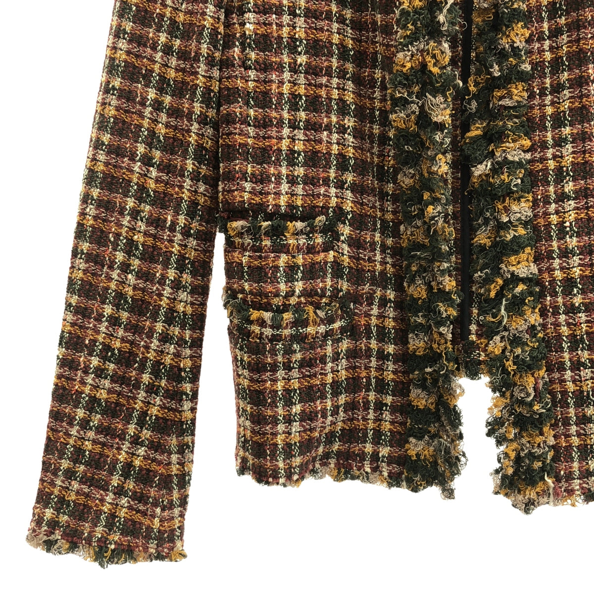 ISABEL MARANT ETOILE | Tweed collarless jacket | 34 | Women's