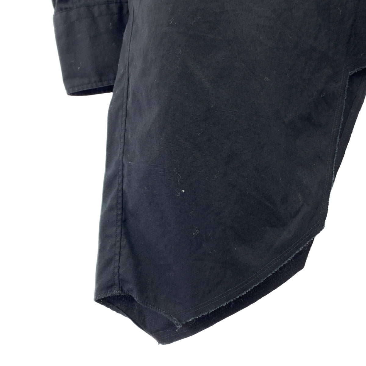 COMME des GARCONS HOMME PLUS / 콤데 갤슨 옴플루스 | 2016SS | 코튼 변형 컷 셔츠 | M | 블랙 | 남성