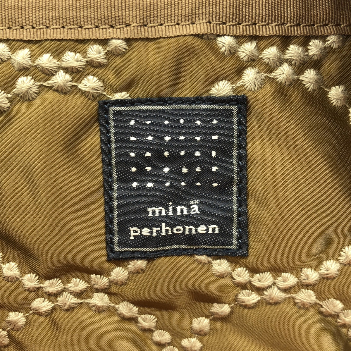 【미품】 mina perhonen / 미나펠호넨 | 2024SS | ×PORTER tambourine DAYPACK 포터 탬버린 데이팩 | 베이지 | 여성