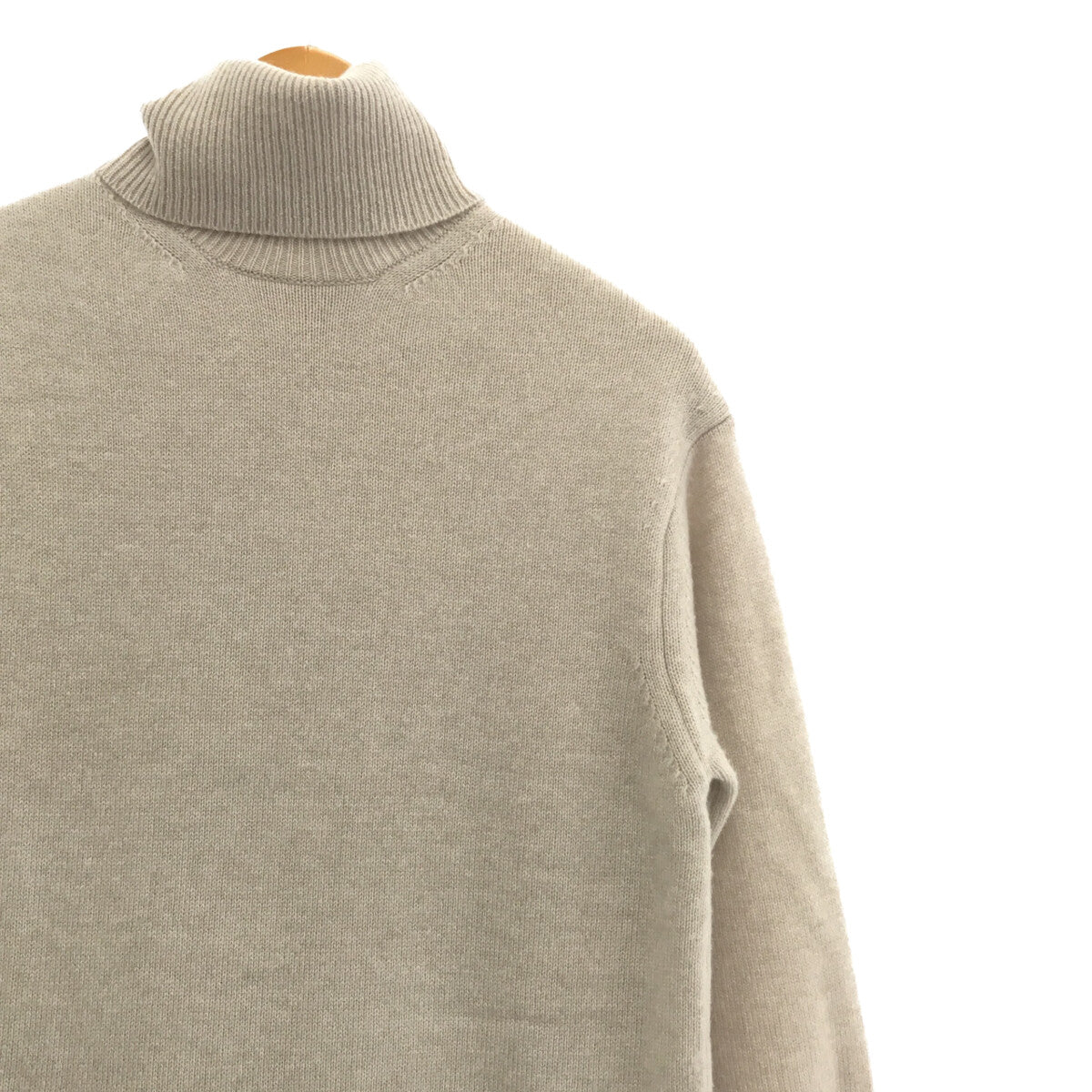 註冊 |羊絨混紡 K10 不對稱高領針織毛衣 | F |米色 |女性的