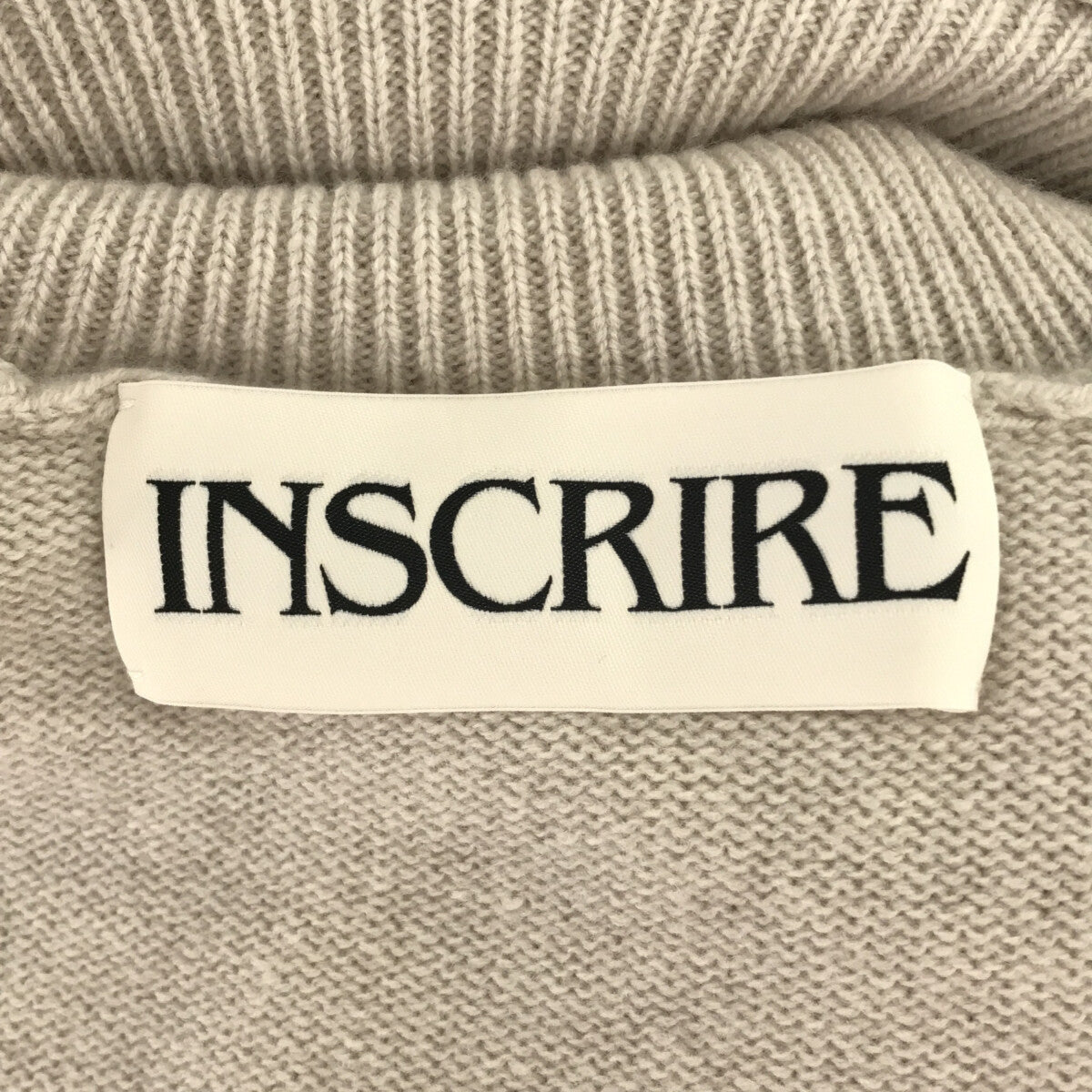 註冊 |羊絨混紡 K10 不對稱高領針織毛衣 | F |米色 |女性的