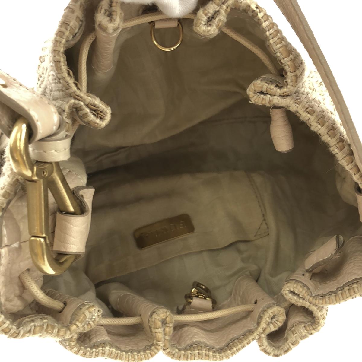 FURLA |柔軟針織手提包 |米色 |女性的