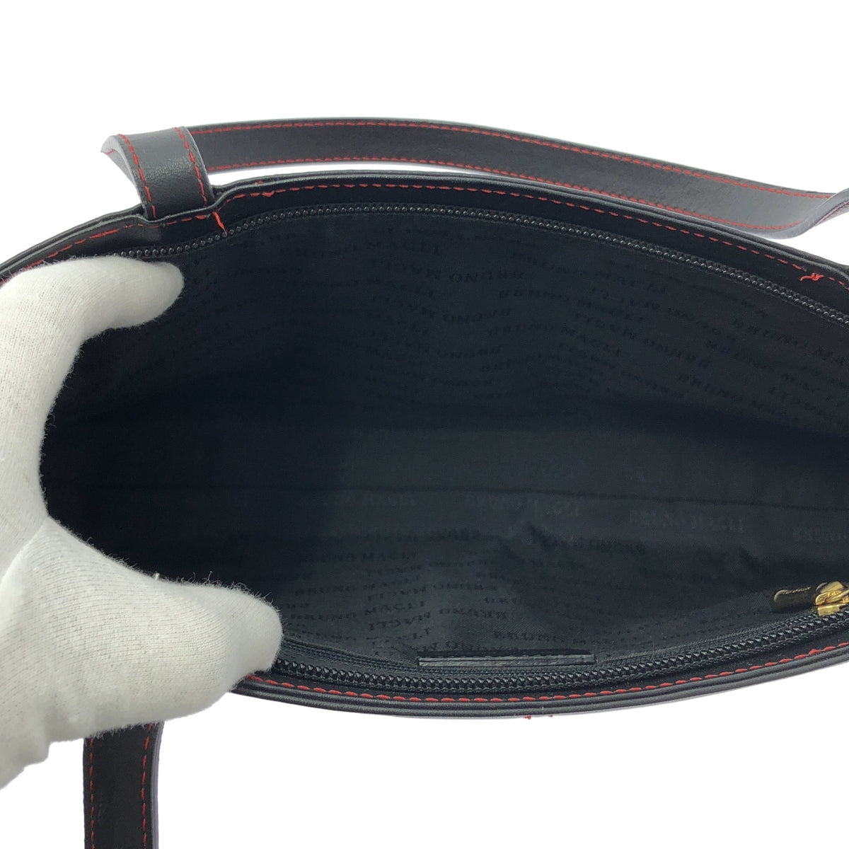 【미품】 BRUNOMAGLI / 브루노 마리 | 가죽 핸드 토트 백 | 블랙 | 여성