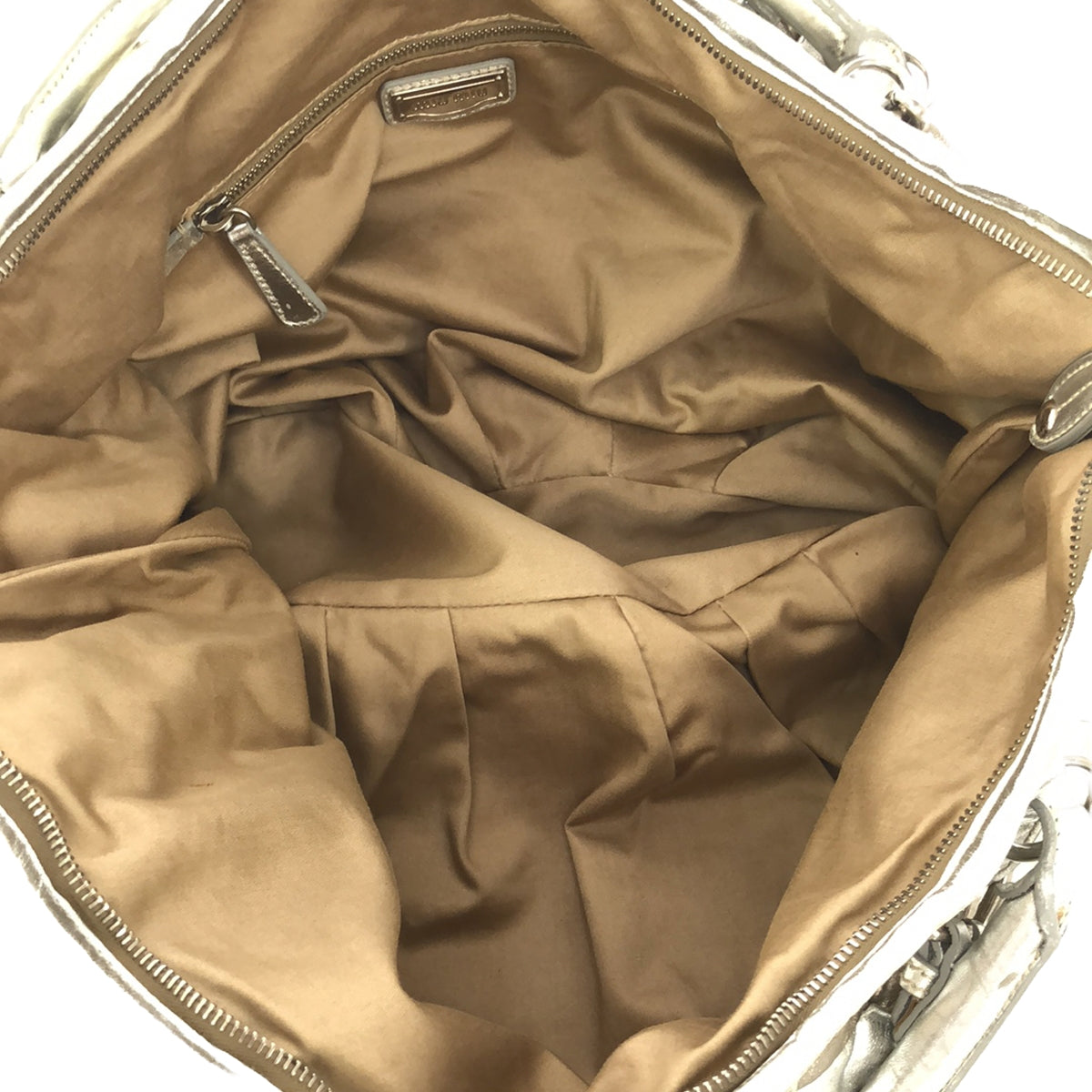 miu miu / Miu Miu | 2Way Nappa Patch 2 Tote Shoulder Bag | Gold / Silver | Women's