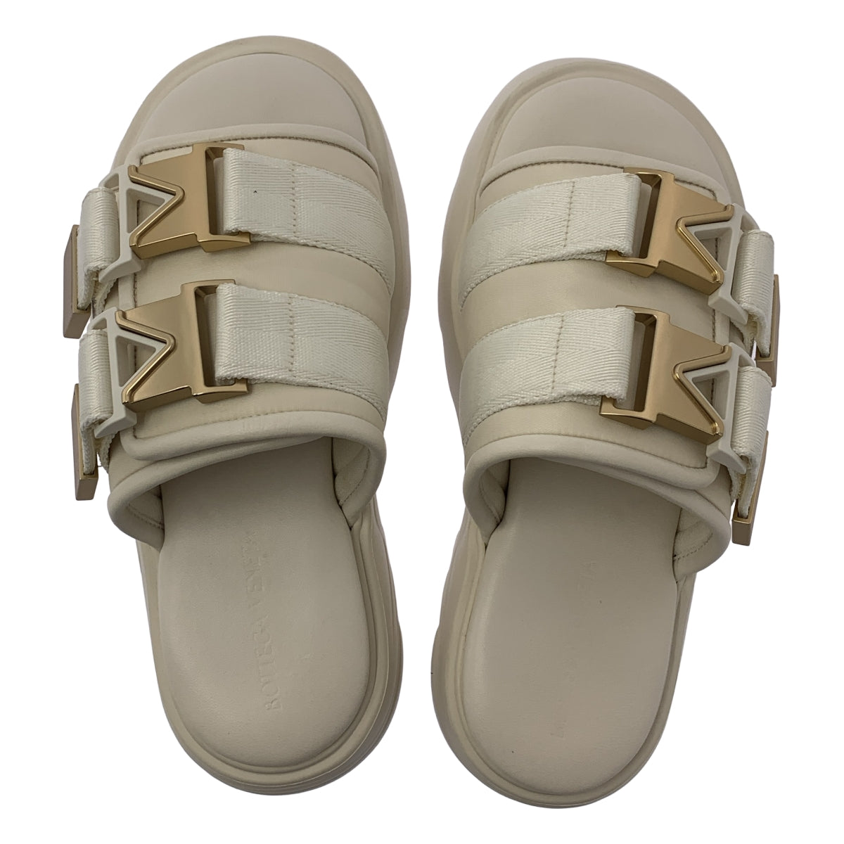 BOTTEGA VENETA | 皮革閃光雙帶涼鞋 | 尺寸 36 | 女款