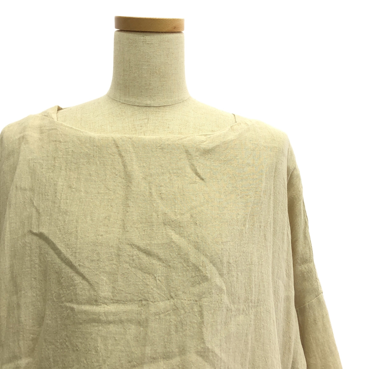 veritecoeur / ヴェリテクール | リネン サイド プリーツ ワンピース | F | ベージュ | レディース