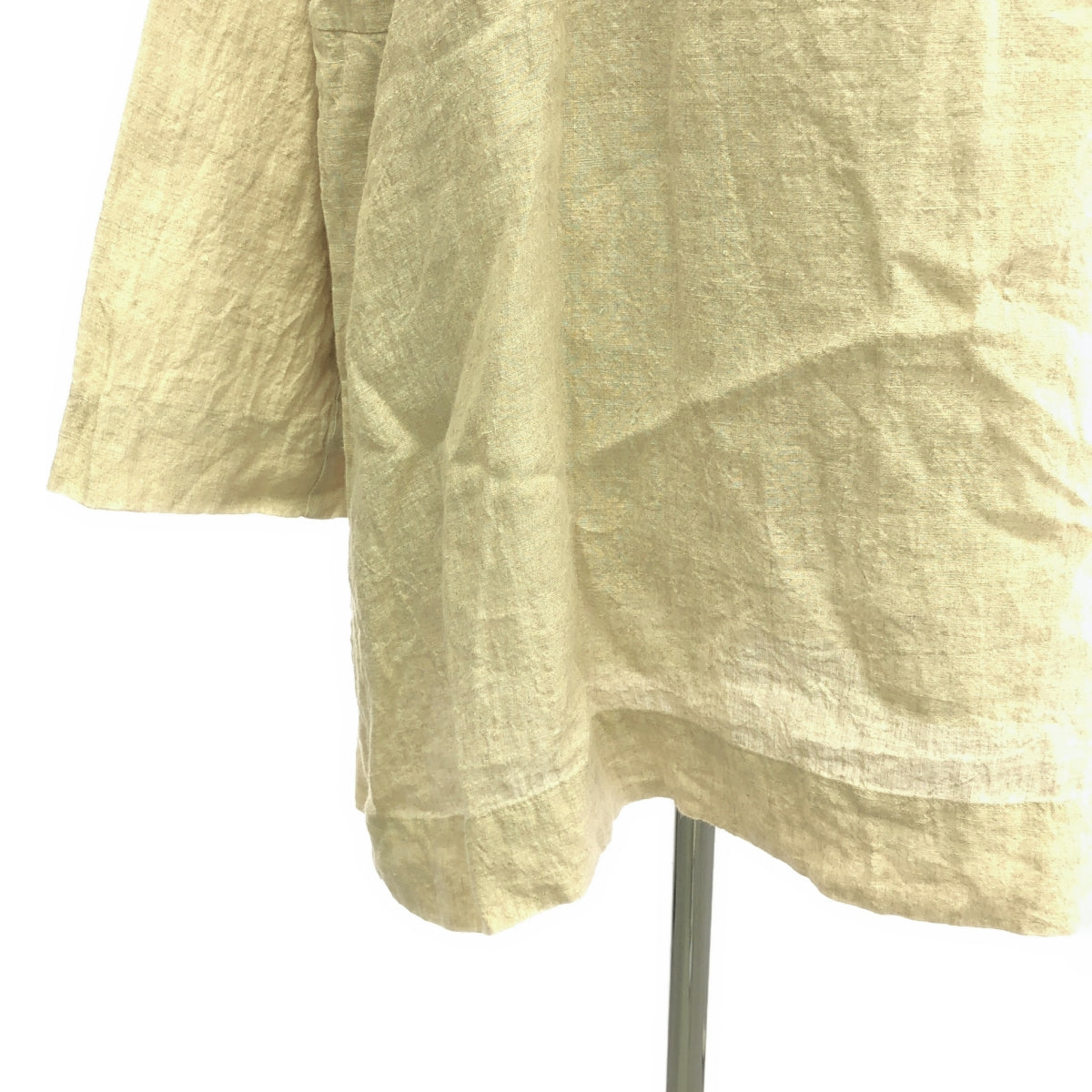 veritecoeur / ヴェリテクール | リネン サイド プリーツ ワンピース | F | ベージュ | レディース