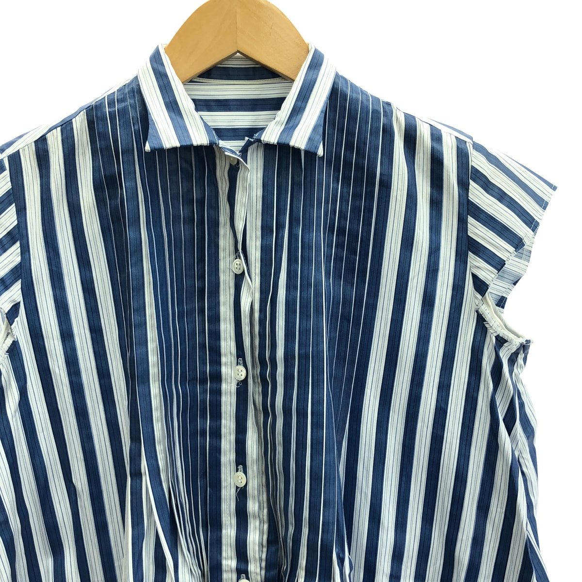sacai | Cut-out striped tuck shirt dress | 1 | Women's