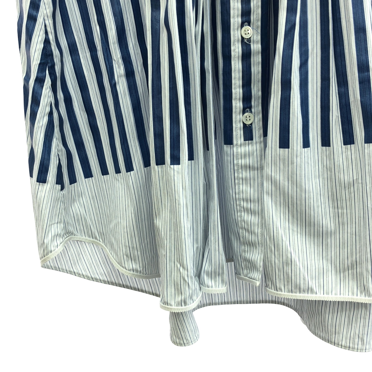 sacai | Cut-out striped tuck shirt dress | 1 | Women's