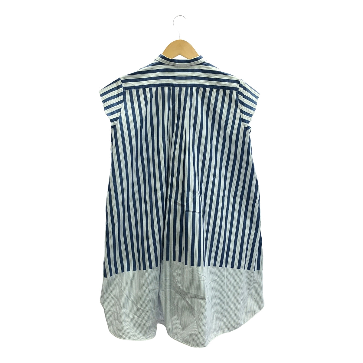 sacai | Cut-out striped tuck shirt dress | 1 | Women's