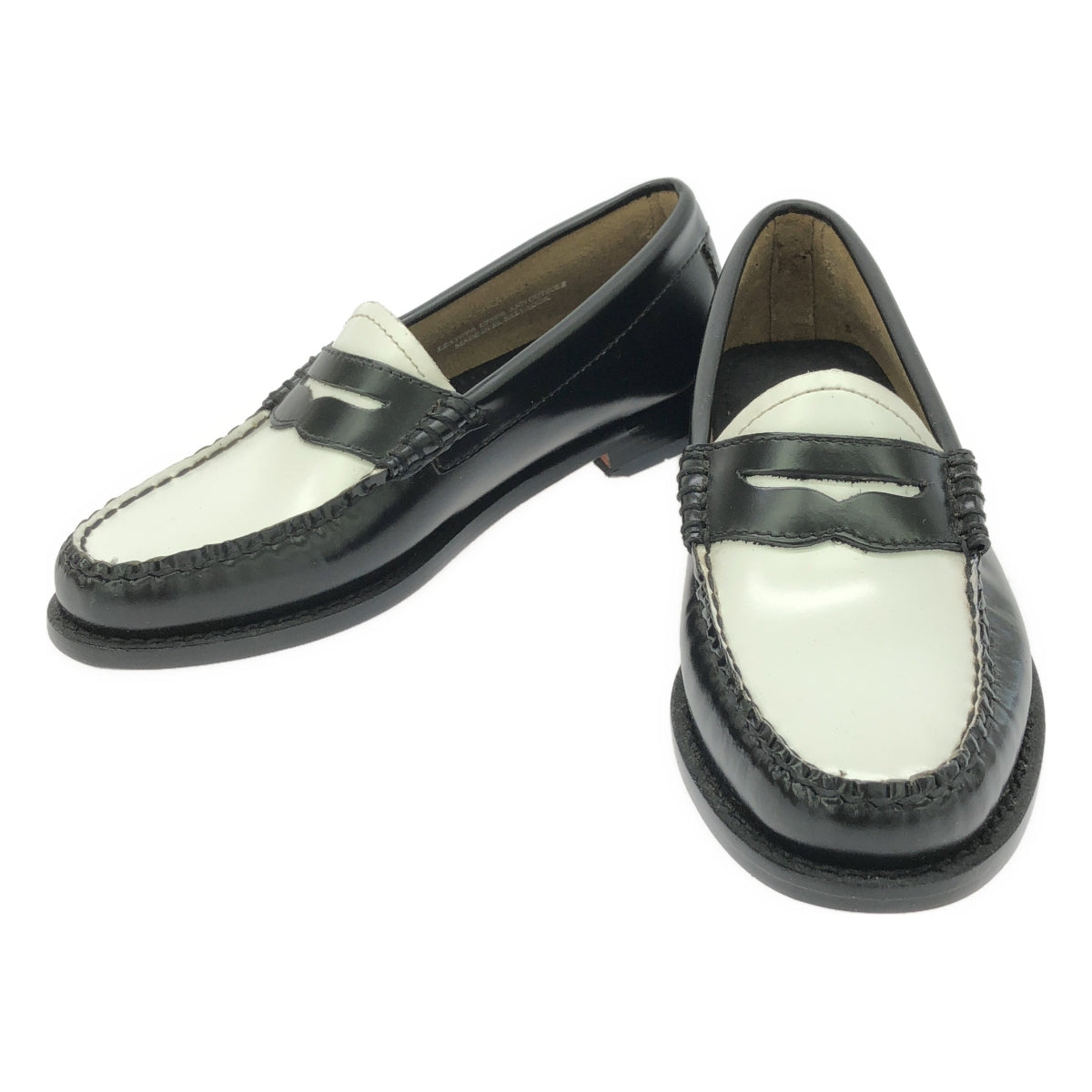 【新品】  G.H.BASS / ジーエイチバス | WEEJUNS PENNY LOAFERS ペニーローファー | US4.5 | ブラック/ホワイト | レディース