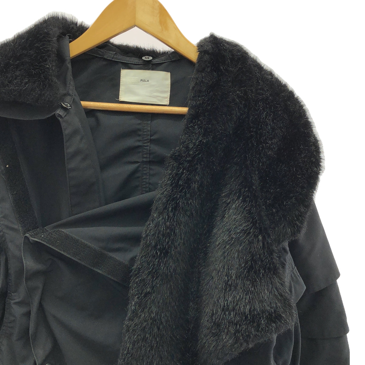 TOGA PULLA / トーガプルラ | 2016AW | フェイクファー付 ミリタリー コート | 36 | ブラック | レディース