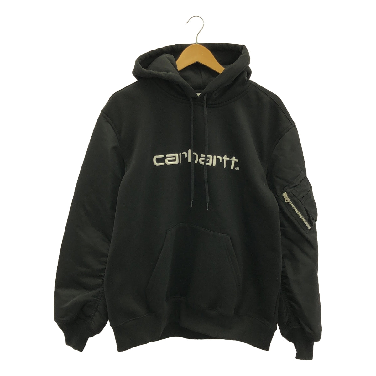 【新品】 JUNYA WATANABE MAN / ジュンヤワタナベマン | 2024SS | × Carhartt カスタマイズ ナイロンツイル パーカー | S | ブラック | メンズ