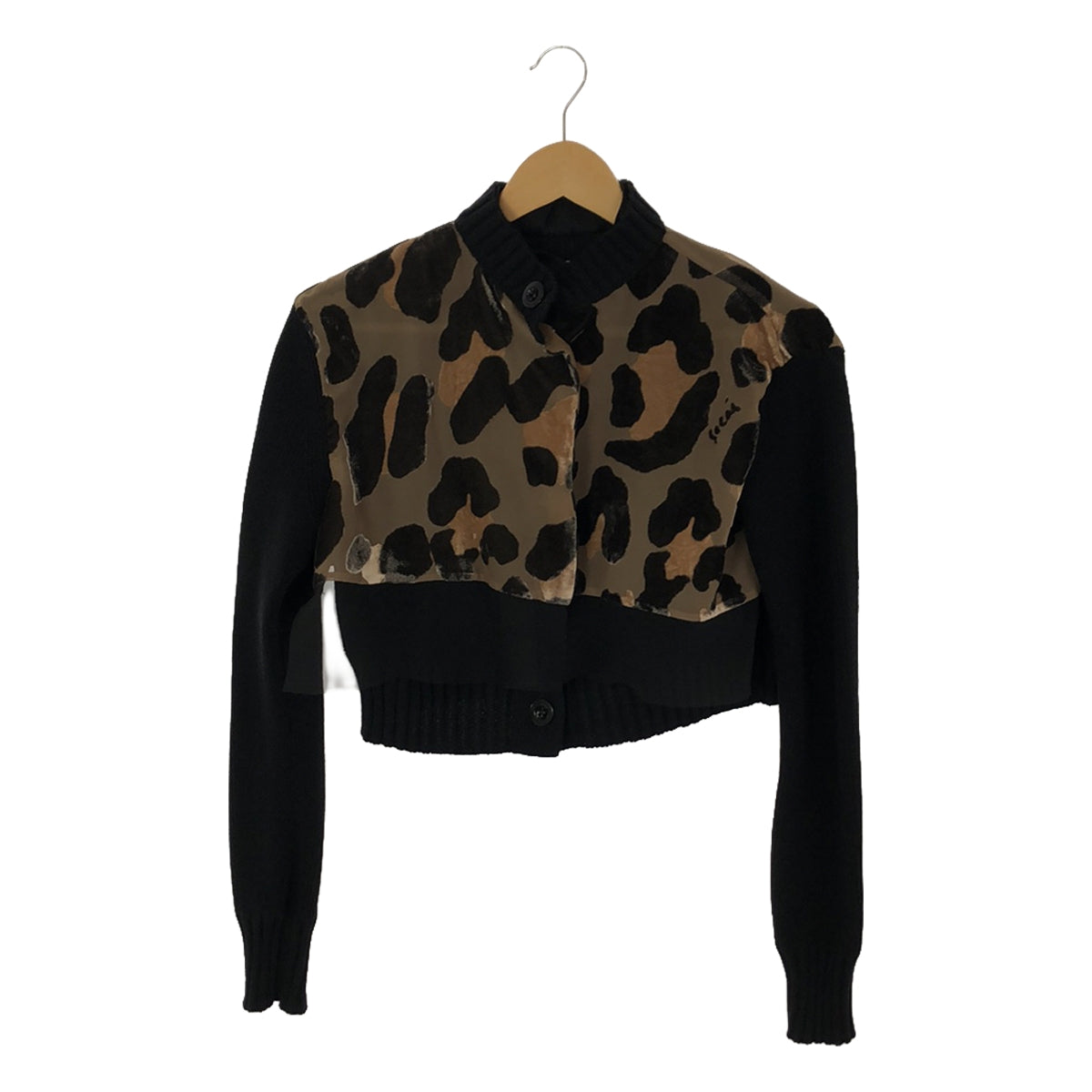 sacai / サカイ | 2022SS | Leopard Knit Cardigan / 異素材 ドッキング レイヤード シアー ニット – KLD