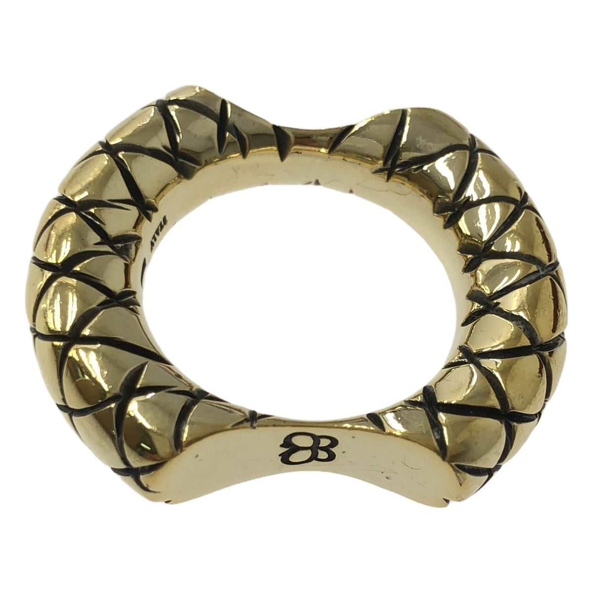 【美品】 BOTTEGA VENETA / ボッテガヴェネタ | 925 イントレチャート ダブルカットリング | ゴールド | メンズ