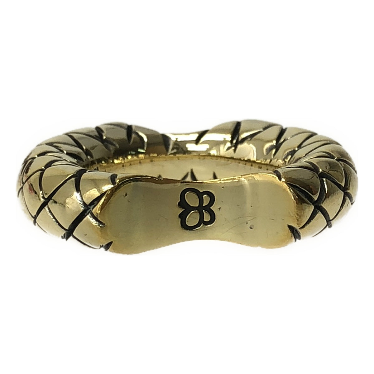 【美品】 BOTTEGA VENETA / ボッテガヴェネタ | 925 イントレチャート ダブルカットリング | ゴールド | メンズ