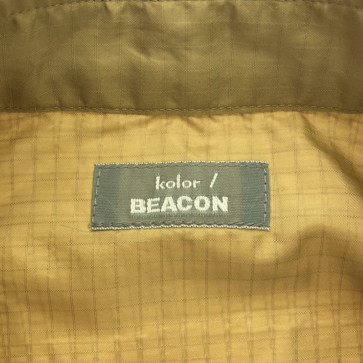 kolor BEACON / カラービーコン | リップストップ オーバーシャツ | 1 | ベージュ | メンズ
