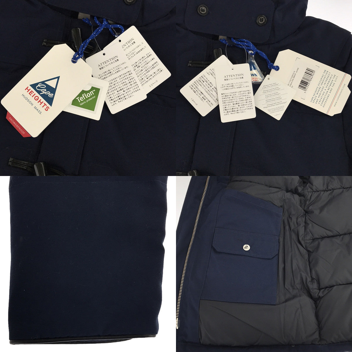 【신품】 Cape Heights / 케이프 하이츠 | DALMENY JACKET / 틴 스트랩 다운 재킷 후디 | S | Navy | 여성