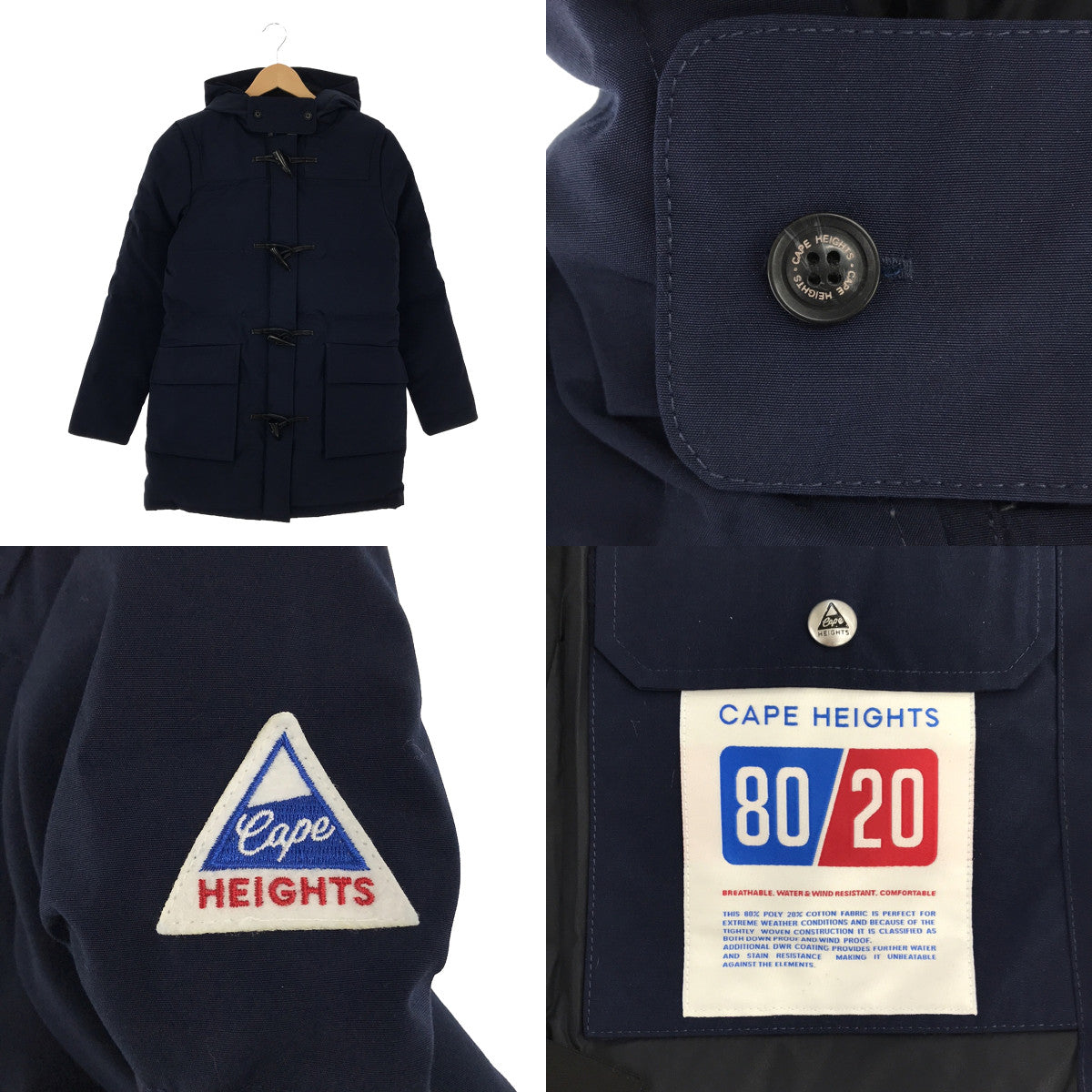 【신품】 Cape Heights / 케이프 하이츠 | DALMENY JACKET / 틴 스트랩 다운 재킷 후디 | S | Navy | 여성