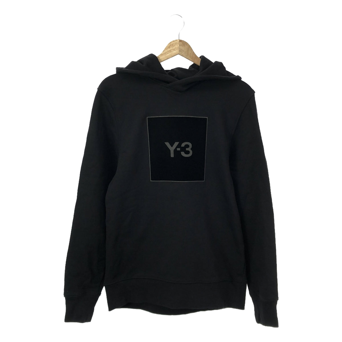 Y-3 / ワイスリー | SQUARE LOGO HOODIE スクエアロゴ プリント フーディ プルオーバーパーカー | XS | メン