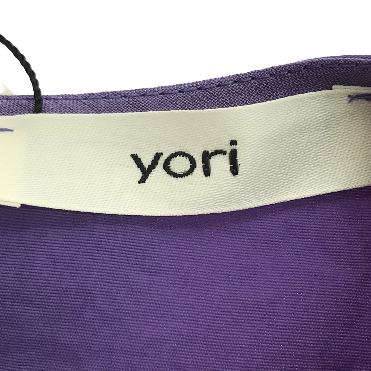 【미품】 yori / 요리 | 2023SS | 백 리본 개더 롱 슬리브 블라우스 | F | 퍼플 | 여성