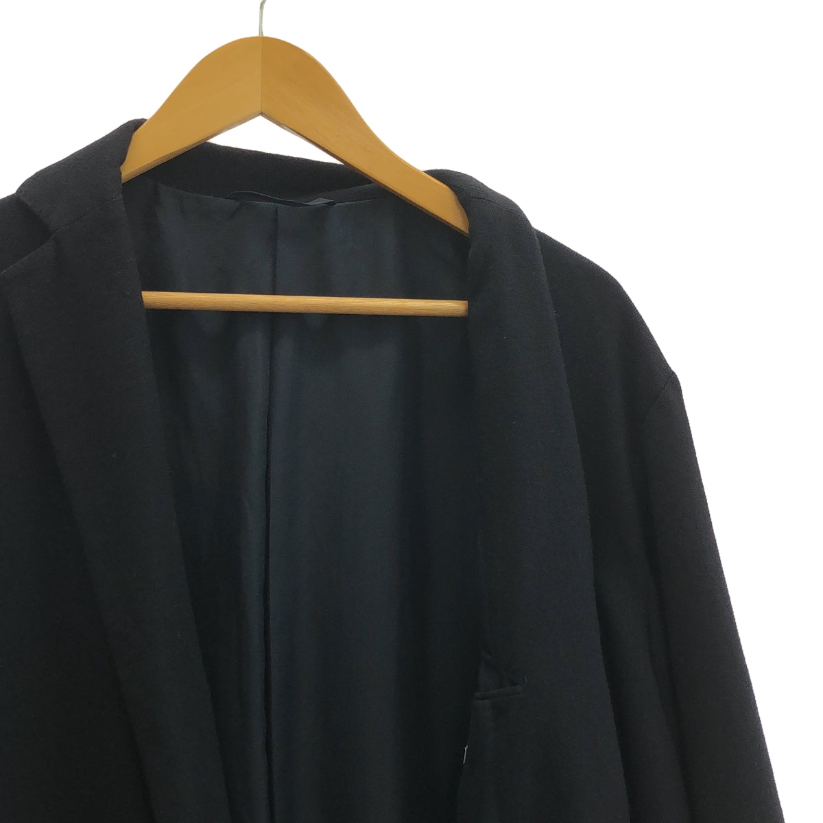 COMOLI | 2018AW | Silk wool chester coat | 2 | Navy | Men's