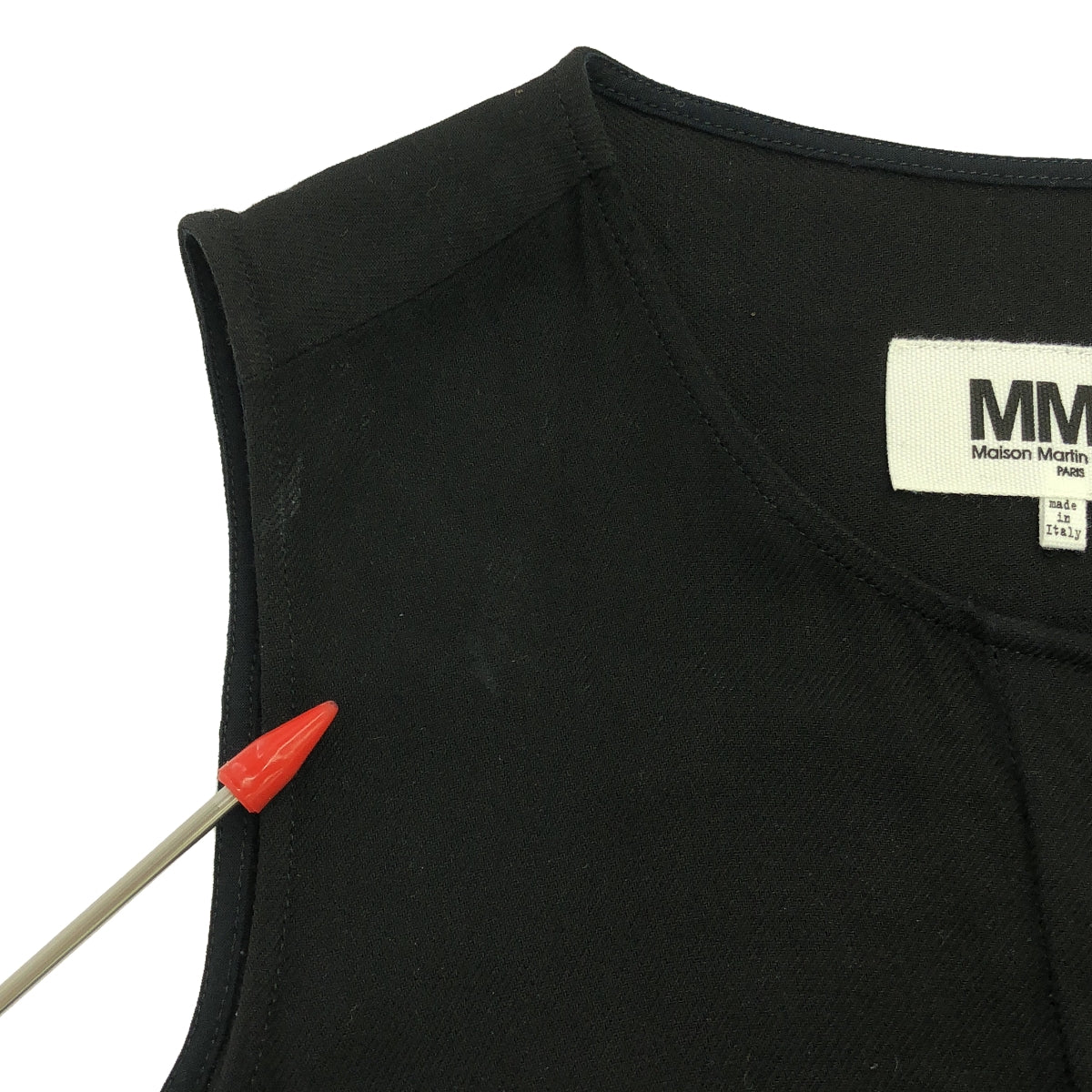 MM6 Maison Martin Margiela / 엠엠 식스 메종 마르탄 마르젤라 | 2014AW | 민소매 플레어 블라우스 | 38 | 블랙 | 여성