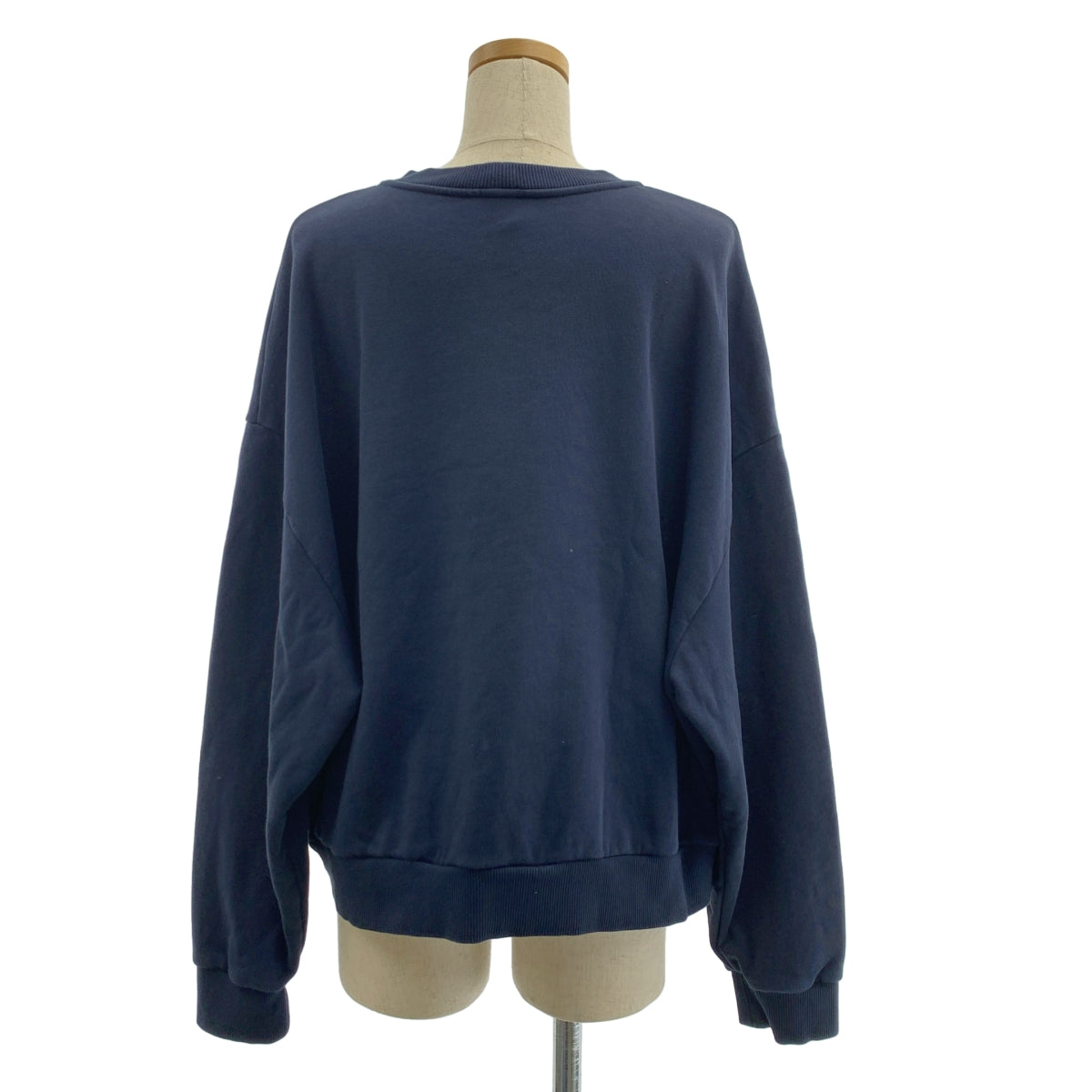 【美品】  CELINE / セリーヌ | ロゴ オーバーシルエット スウェット トレーナー | S | ネイビー | レディース