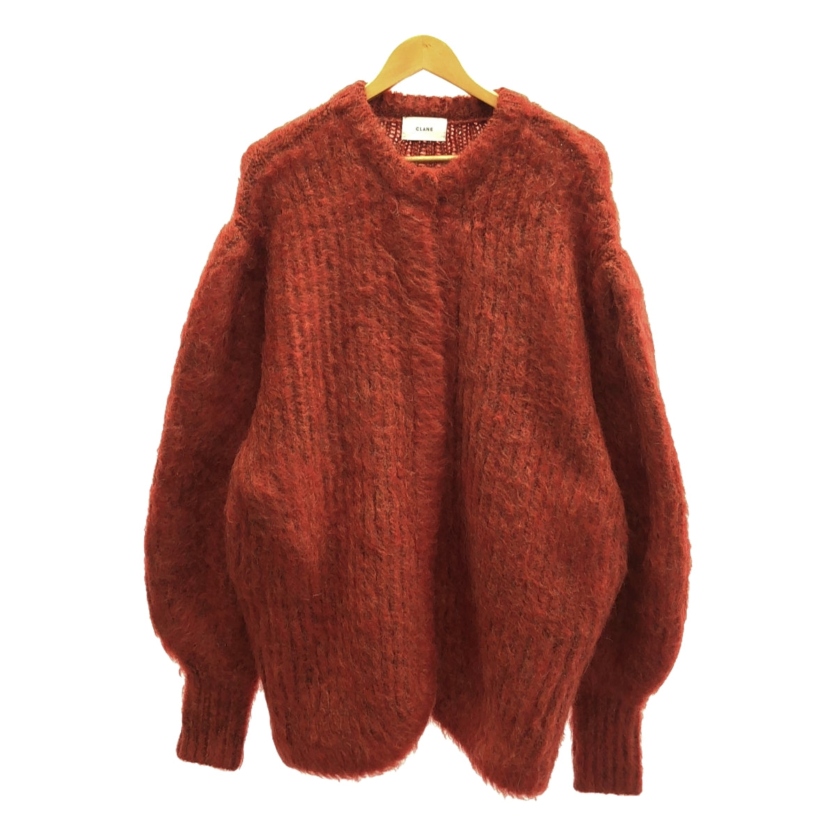 【美品】 CLANE / クラネ | COLOR MOHAIR SHAGGY CARDIGAN / モヘヤ シャギー ニット カーディガン | 2 | レッド系 | レディース