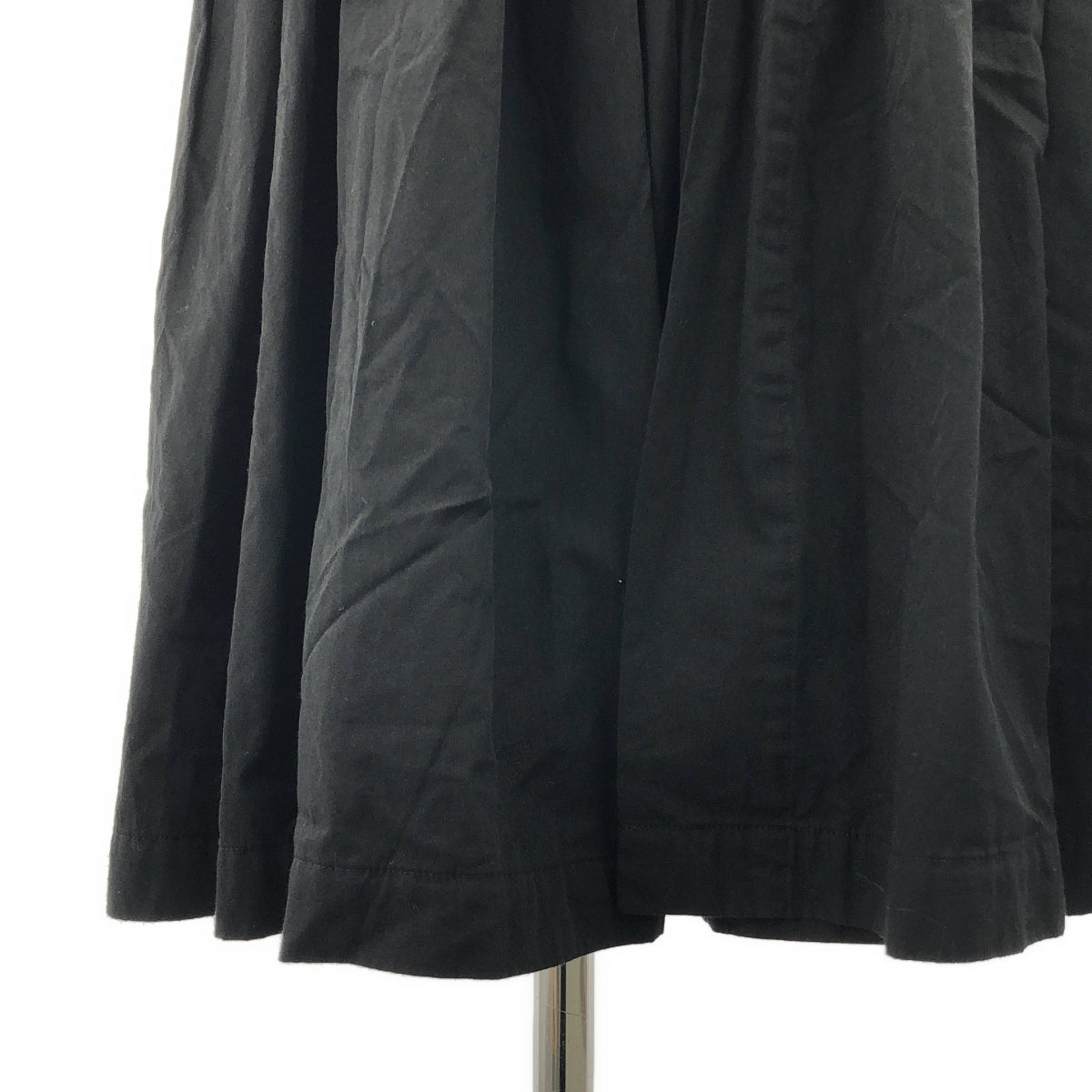 【미품】 COMME des GARCONS / 콤데 갤슨 | 2016SS | 폴리 에스테르 제품 가공 원목 칼라 주름 오버 롱 재킷 | M | 블랙 | 여성