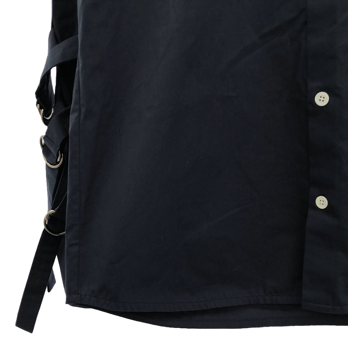 【新品】 NAMACHEKO / ナマチェコ | 2023 | GALLU ストラップスリーブシャツ | M | MIDNIGHT BLUE | メンズ