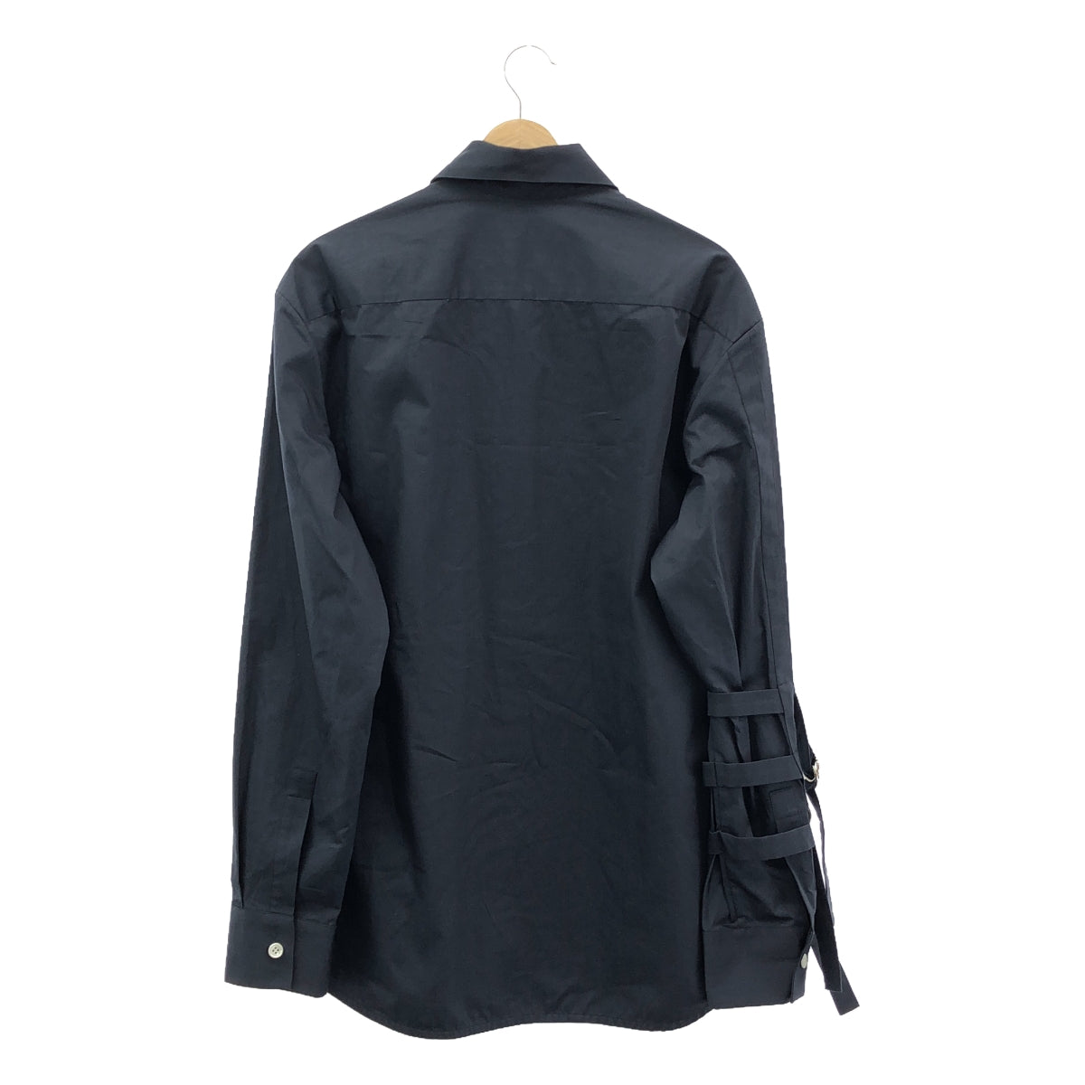 【신품】 NAMACHEKO / 나마체코 | 2023 | GALLU 스트랩 슬리브 셔츠 | M | MIDNIGHT BLUE | 남성