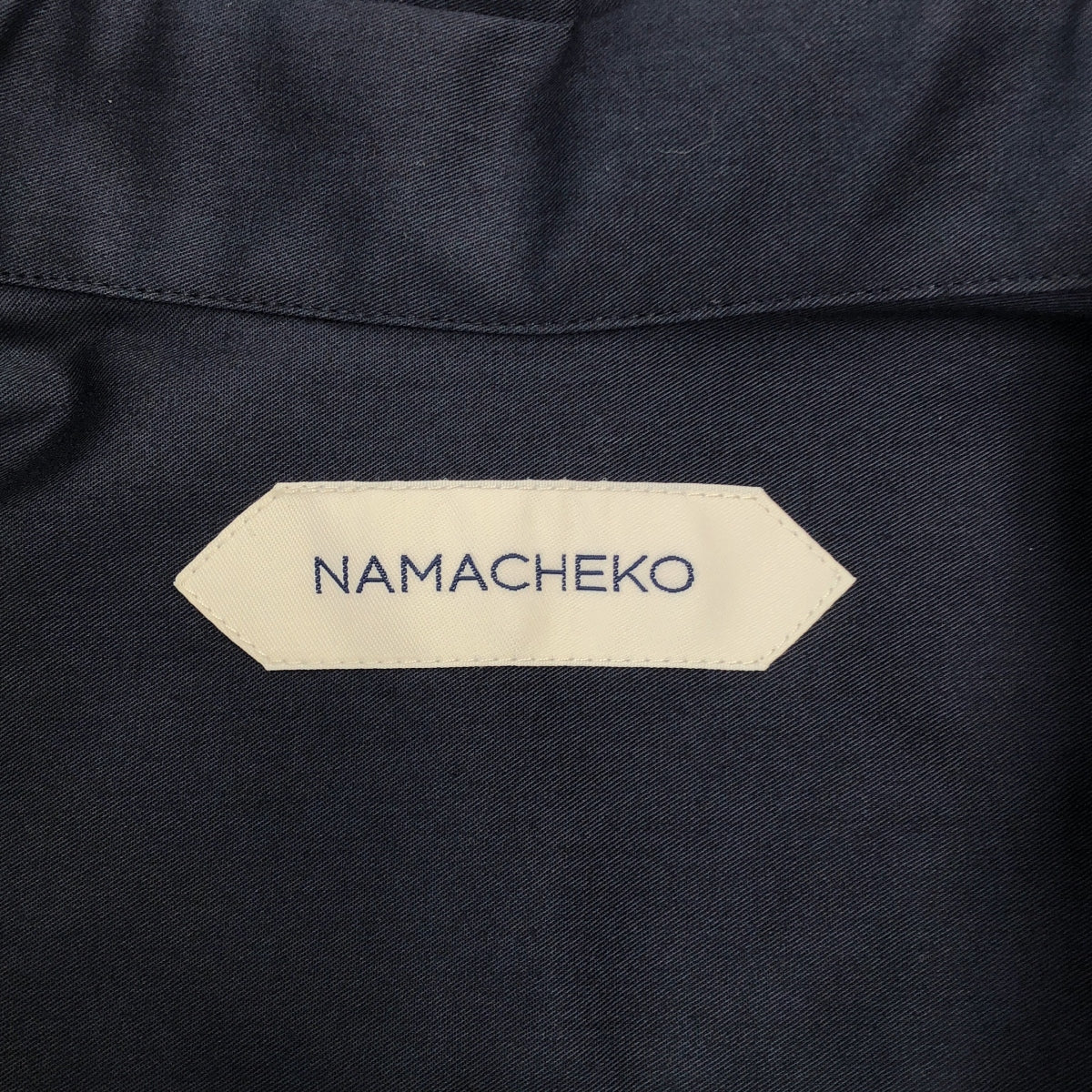 【新品】 NAMACHEKO / ナマチェコ | 2023 | GALLU ストラップスリーブシャツ | M | MIDNIGHT BLUE | メンズ