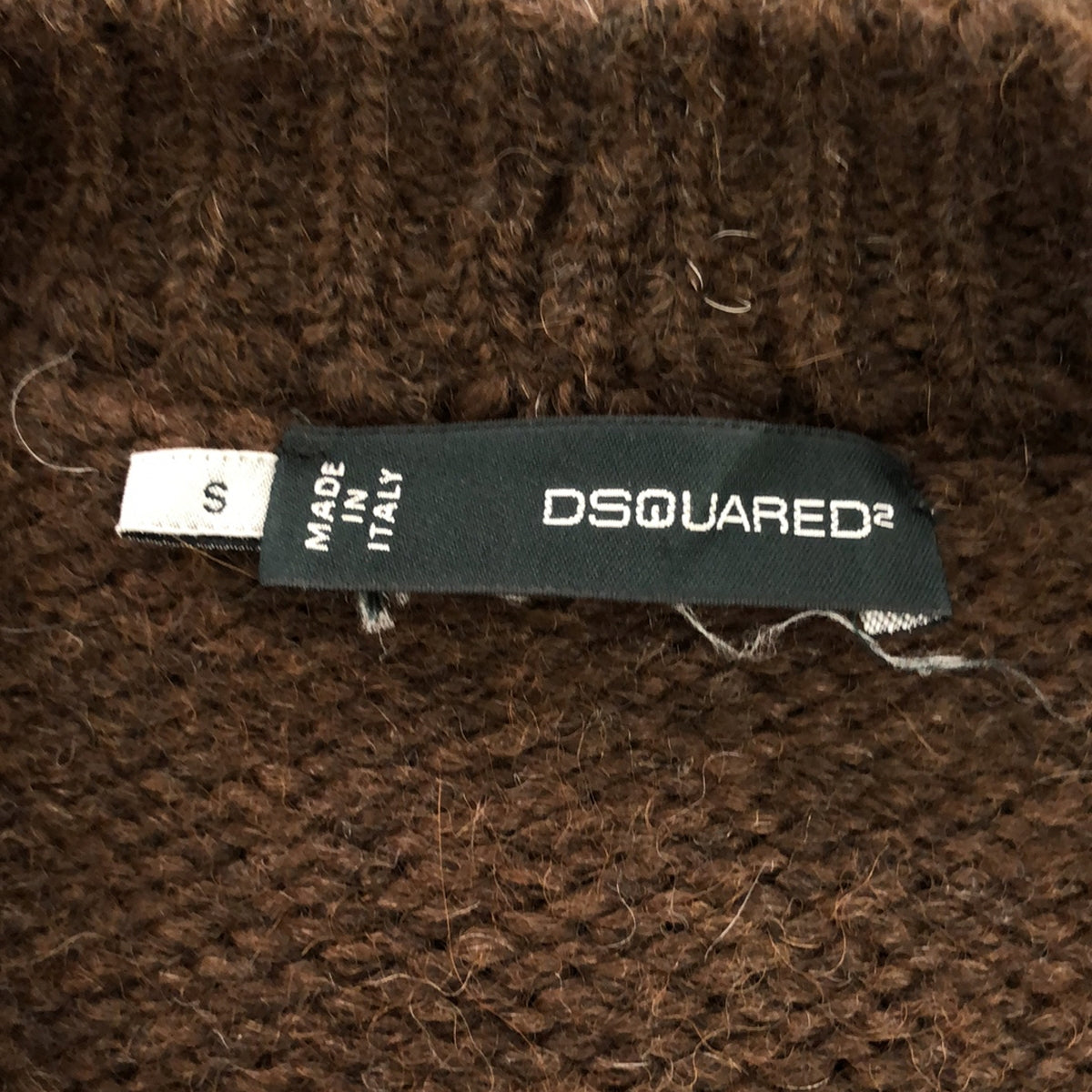 DSQUARED2 / Dsquared |羊駝混紡V領針織開襟衫 | S |深棕色 |女性的