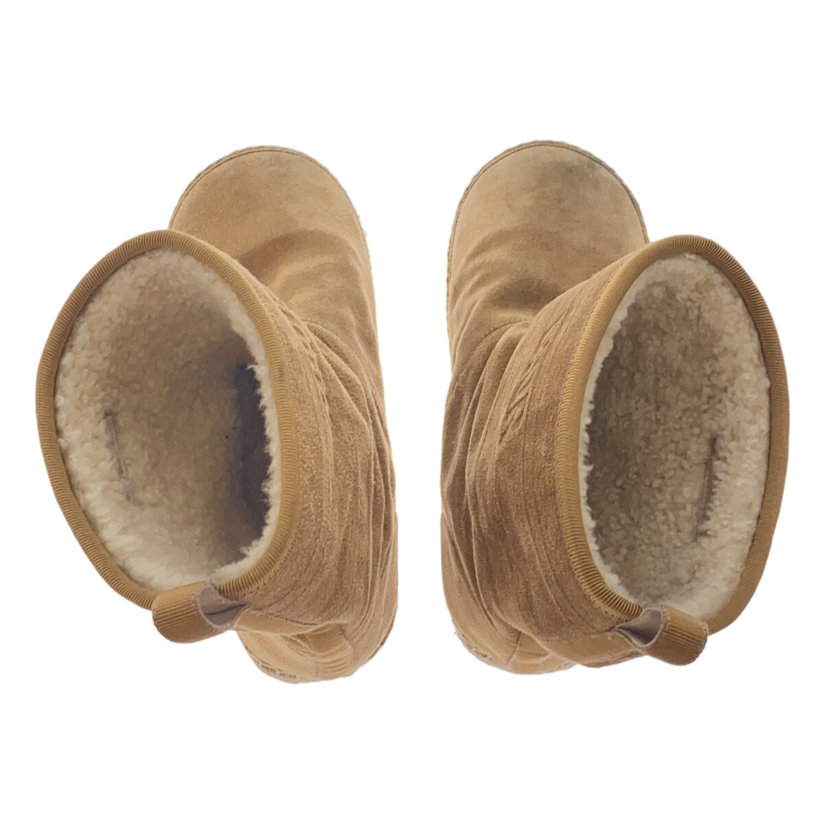 克里斯汀迪奧 |蟒蛇皮飾邊羊毛皮靴 | 37.5 |駱駝 |女性的