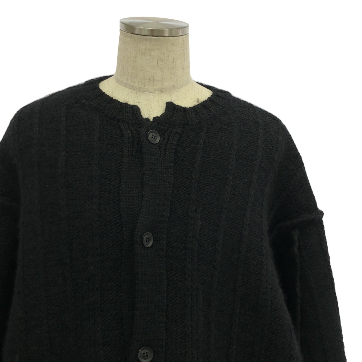 YOHJI YAMAMOTO POUR HOMME / ヨウジヤマモトプールオム | 2024AW | 3G STRIPE STRING LONG CARDIGAN 糸ふらし ロング ニット カーディガン | 3 | メンズ