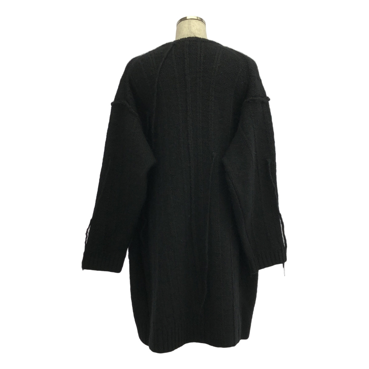 YOHJI YAMAMOTO POUR HOMME / ヨウジヤマモトプールオム | 2024AW | 3G STRIPE STRING LONG CARDIGAN 糸ふらし ロング ニット カーディガン | 3 | メンズ