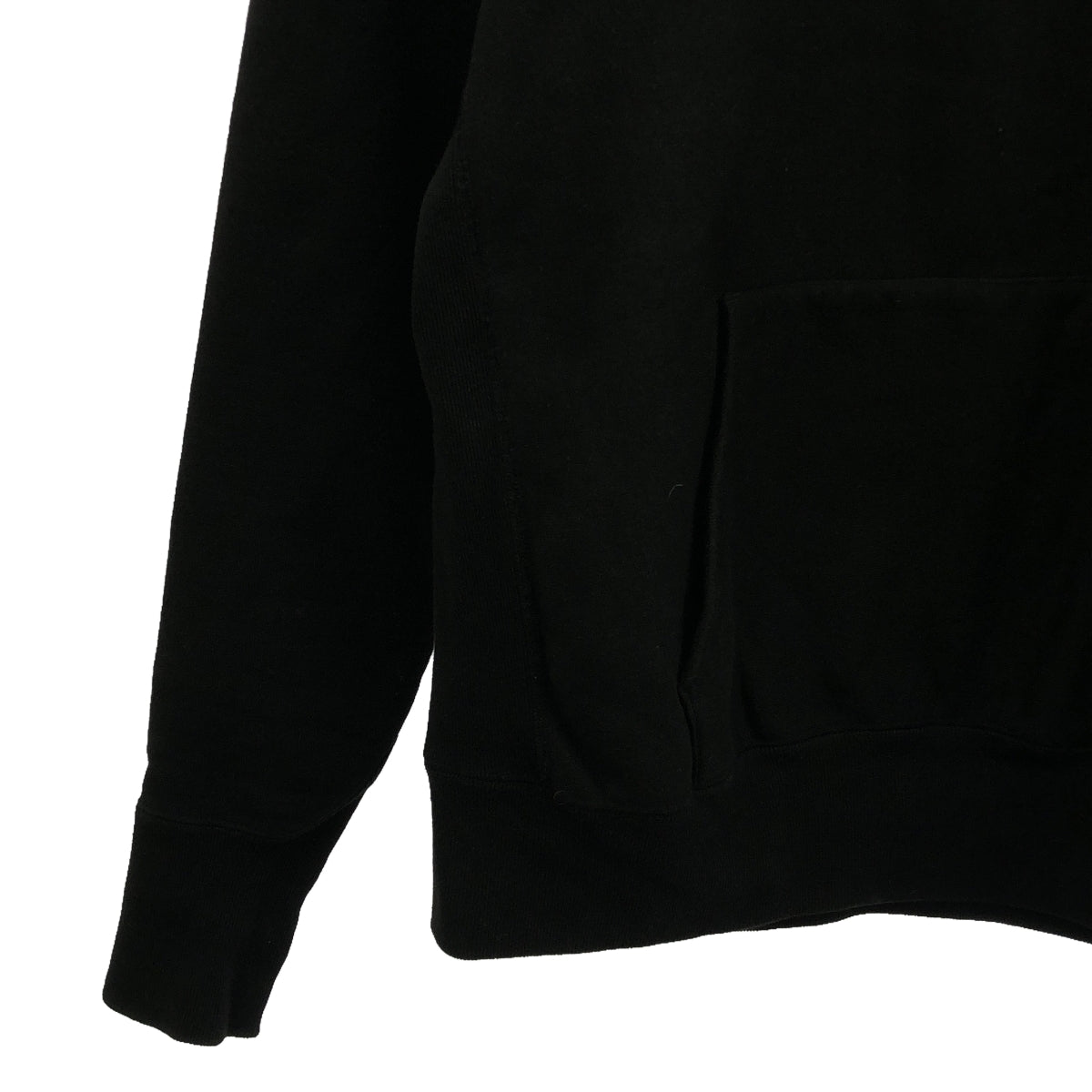 ATON / エイトン | ワンポイントロゴ スウェット フーディ | 04 | ブラック | メンズ