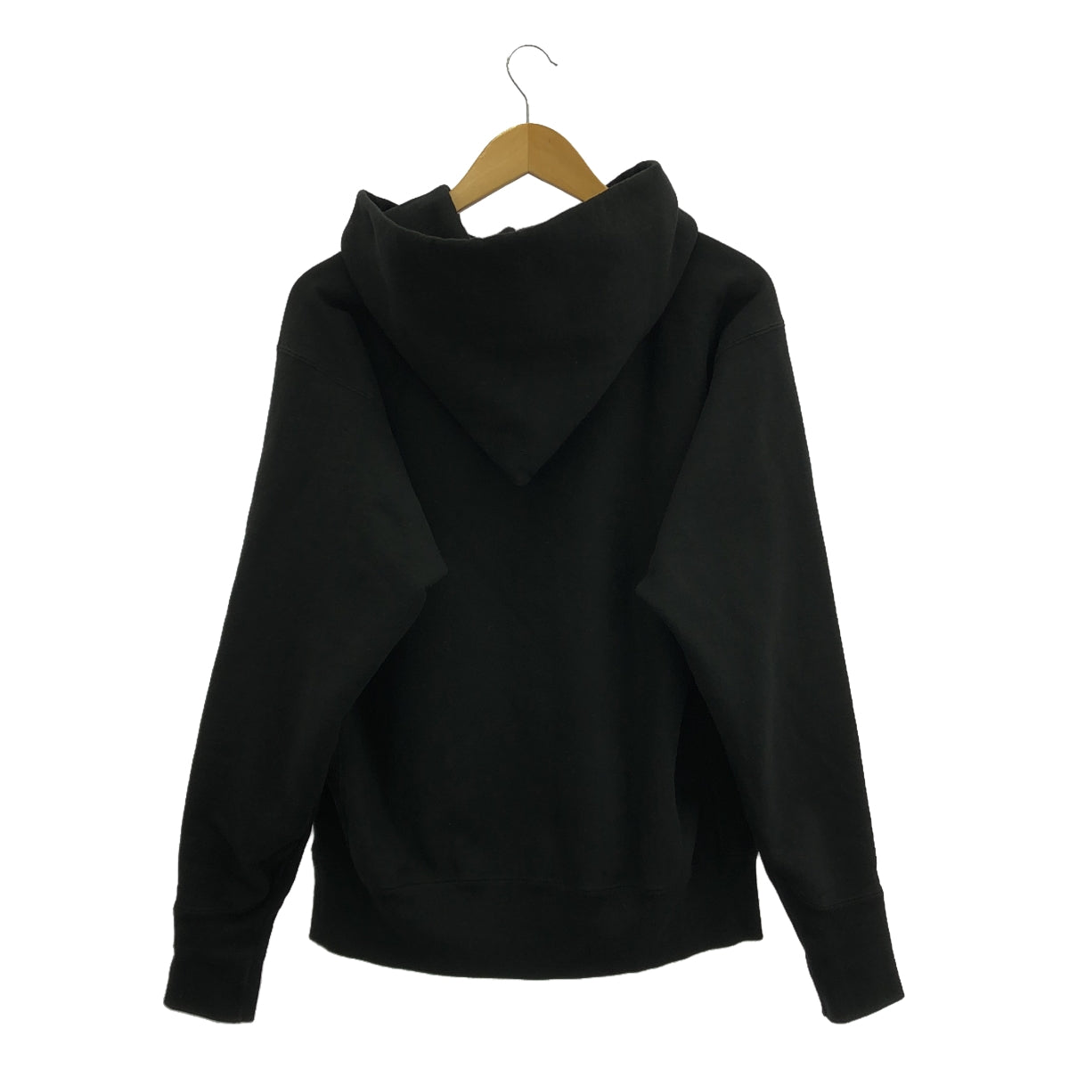 ATON / エイトン | ワンポイントロゴ スウェット フーディ | 04 | ブラック | メンズ